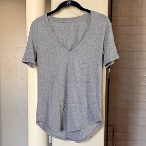 lululemon athletica Light Gray V-Neck Tee